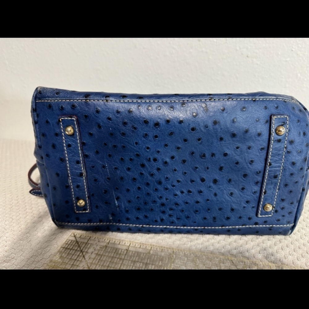Dooney & Bourke Textured Blue Satchel - Picture 3 of 8